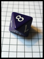 Dice : Dice - 8D - Rounded Opaque Deep Blue With White Numerals